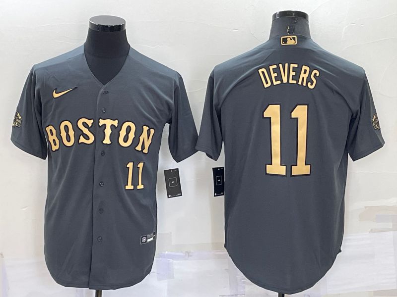 Men Boston Red Sox #11 Devers Grey 2022 All Star Nike MLB Jerseys->boston red sox->MLB Jersey